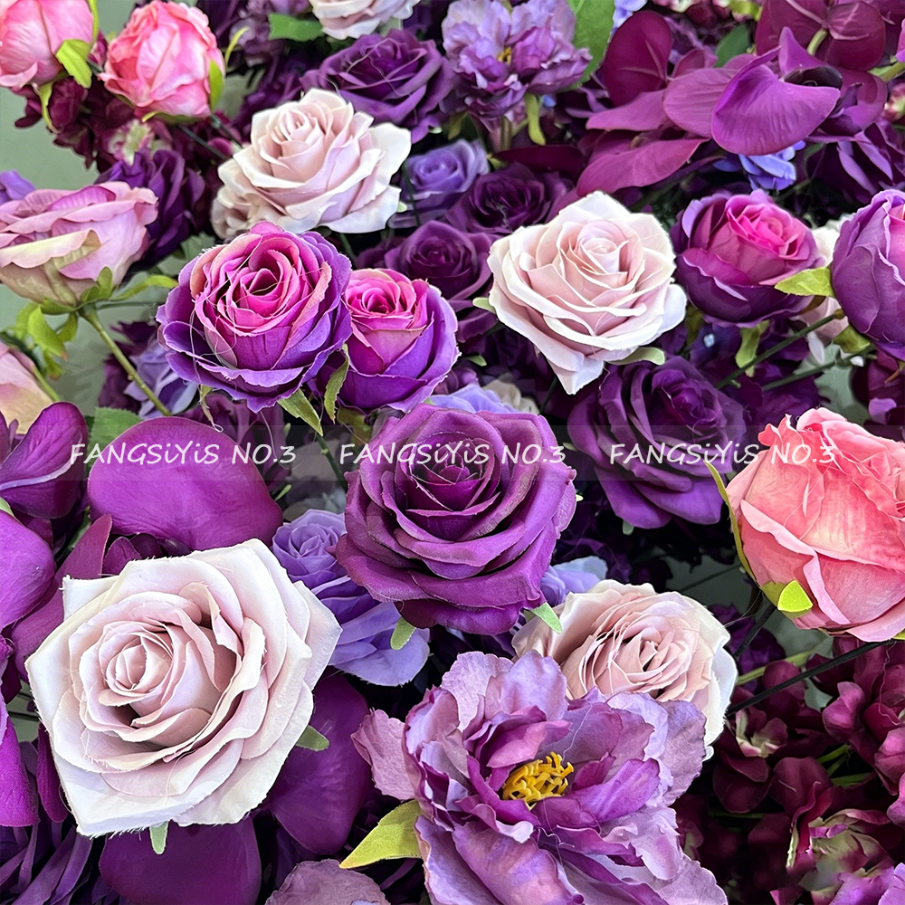 2M/1M Luxury Purple Rose Artif - огляд і ціна Flower Wall Panel