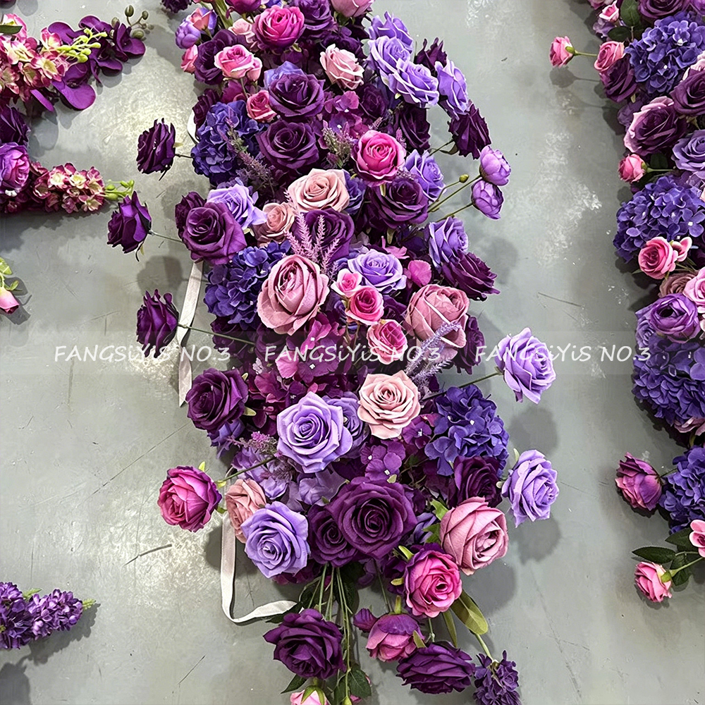 2M/1M Luxury Purple Rose Artif - огляд і ціна Flower Wall Panel