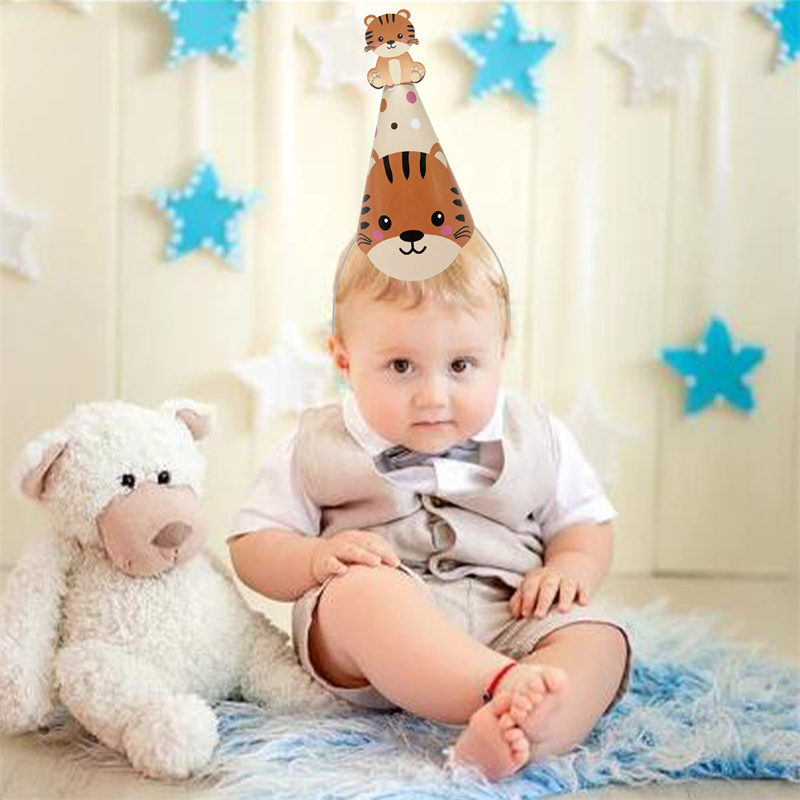6Pcs Jungle Animal Paper Hats  - огляд і ціна Party Hat Cone
