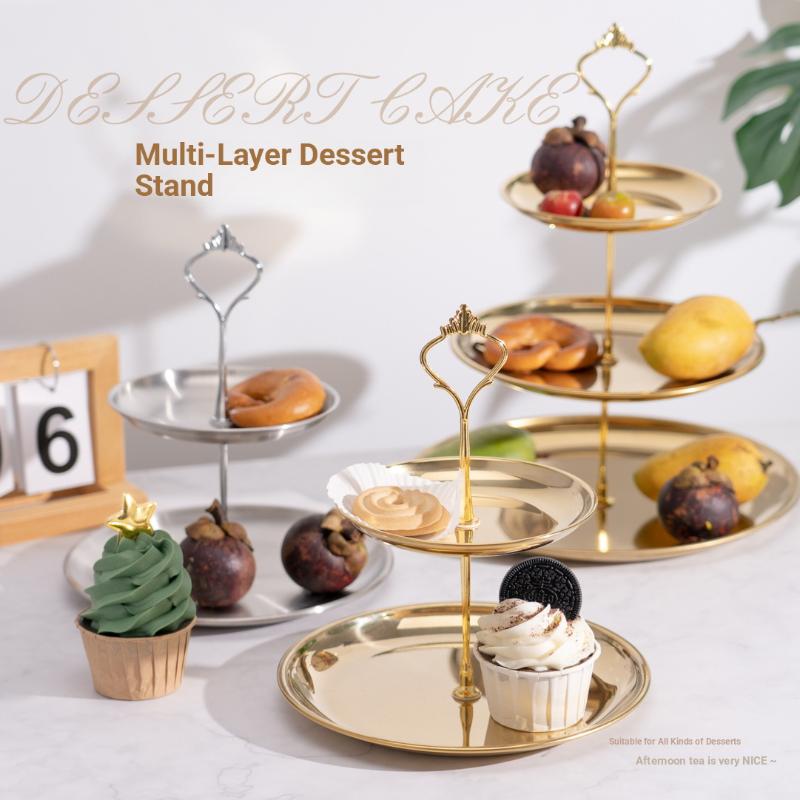 Gold Silver 2/3-Tier Cake Stan - огляд і ціна Cupcake Stand Tier