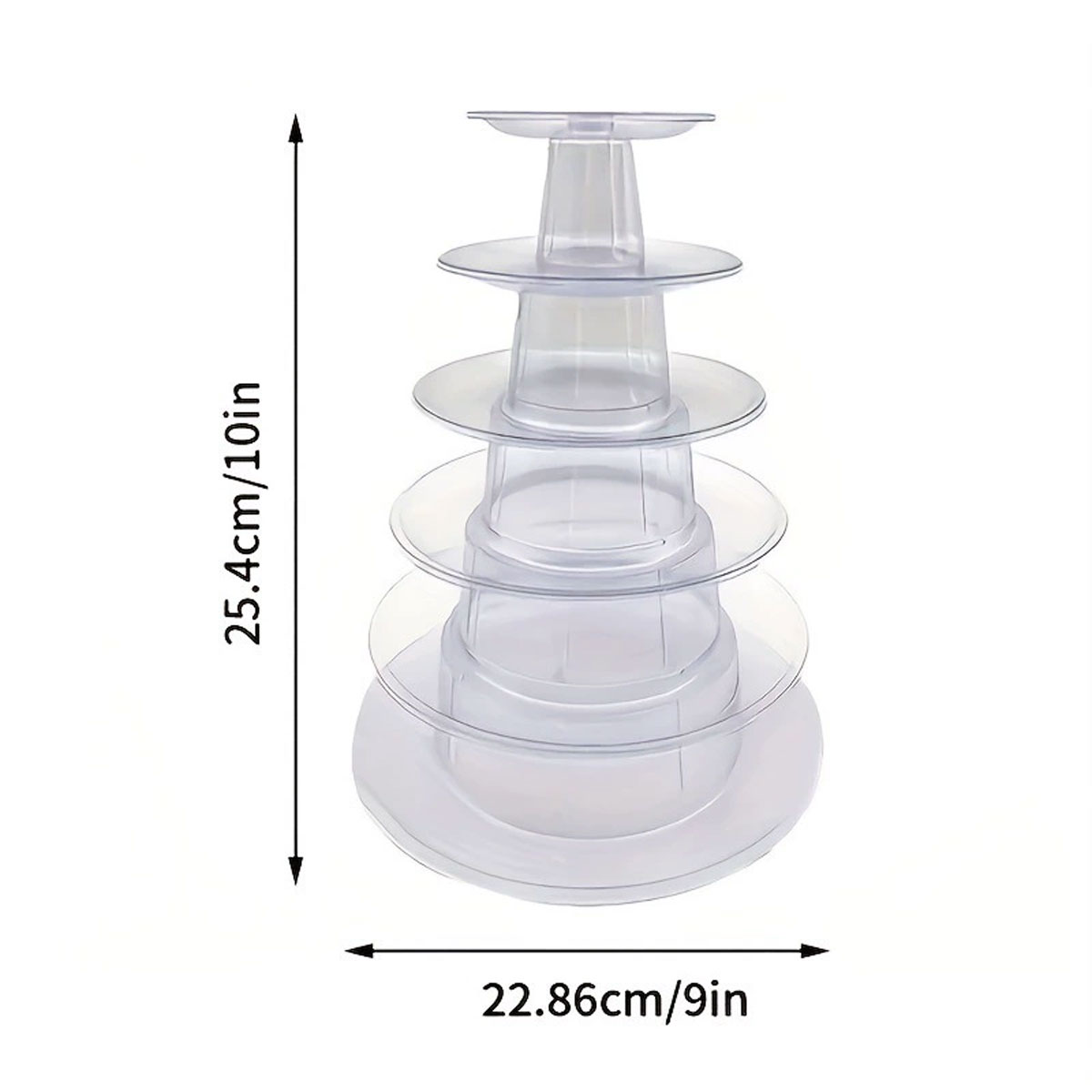 1PC 6-Tier Round Plastic Clear - огляд і ціна Cupcake Stand Tier