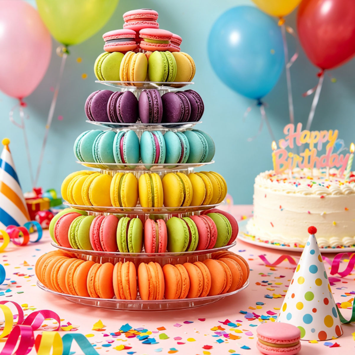 1PC 6-Tier Round Plastic Clear - огляд і ціна Cupcake Stand Tier