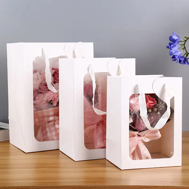 Kraft Paper Flower Tote Bag Po - огляд і ціна Event Party Box