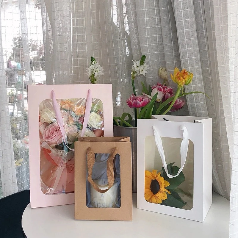 Kraft Paper Flower Tote Bag Po - огляд і ціна Event Party Box