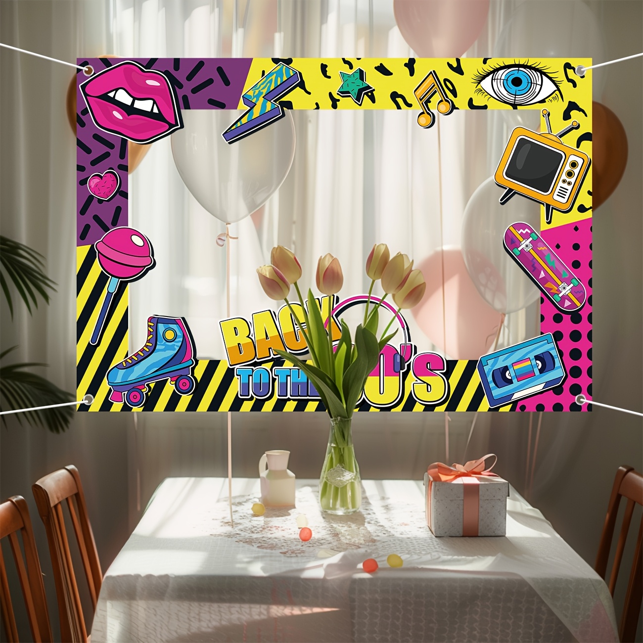 Back to The 80s Party Photo Bo - огляд і ціна Photo Booth Frame