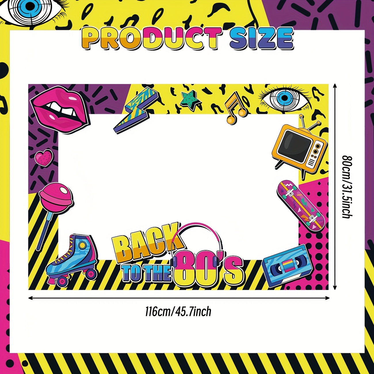 Back to The 80s Party Photo Bo - огляд і ціна Photo Booth Frame