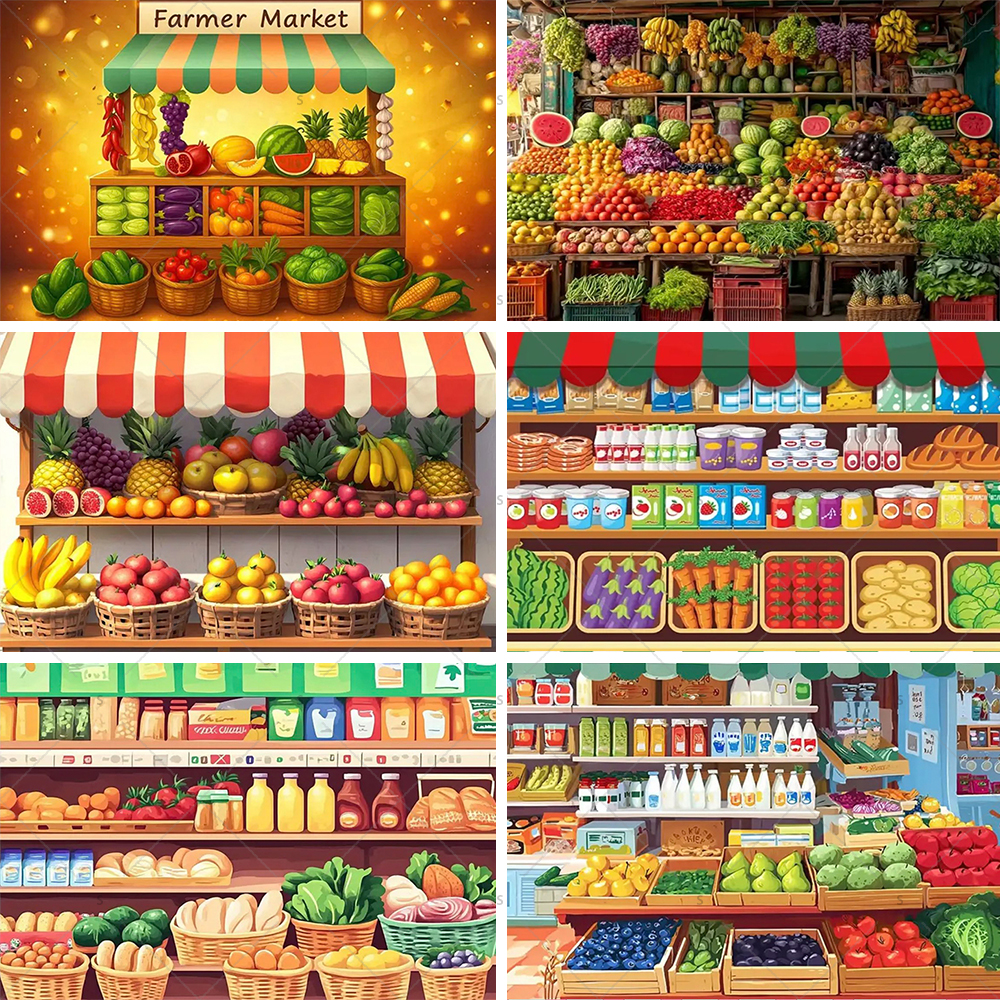 Colorful Supermarket Shelf Bac - огляд і ціна Party Event Supply Store