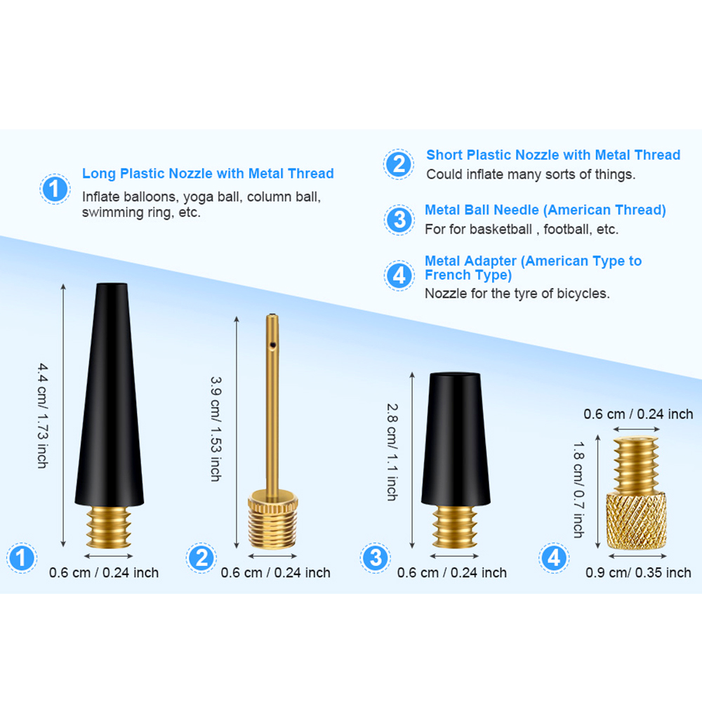 1 Set Bicycle Presta Schrader  - огляд і ціна Balloon Pump Hand