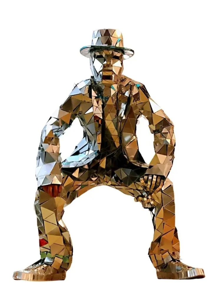 Mirror Man Costume Sliver glas - огляд і ціна Event Party Dj