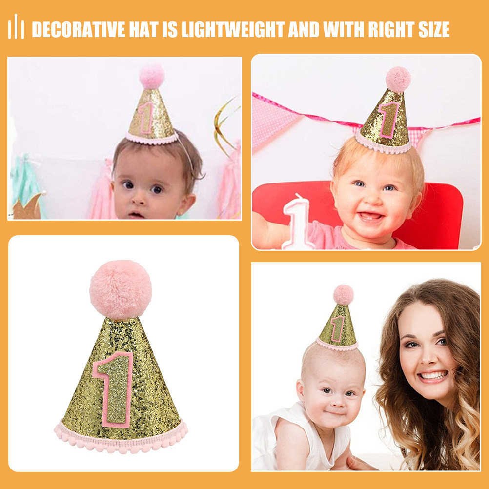 Pink Birthday Hat 1St Birthday - огляд і ціна Party Hat Cone