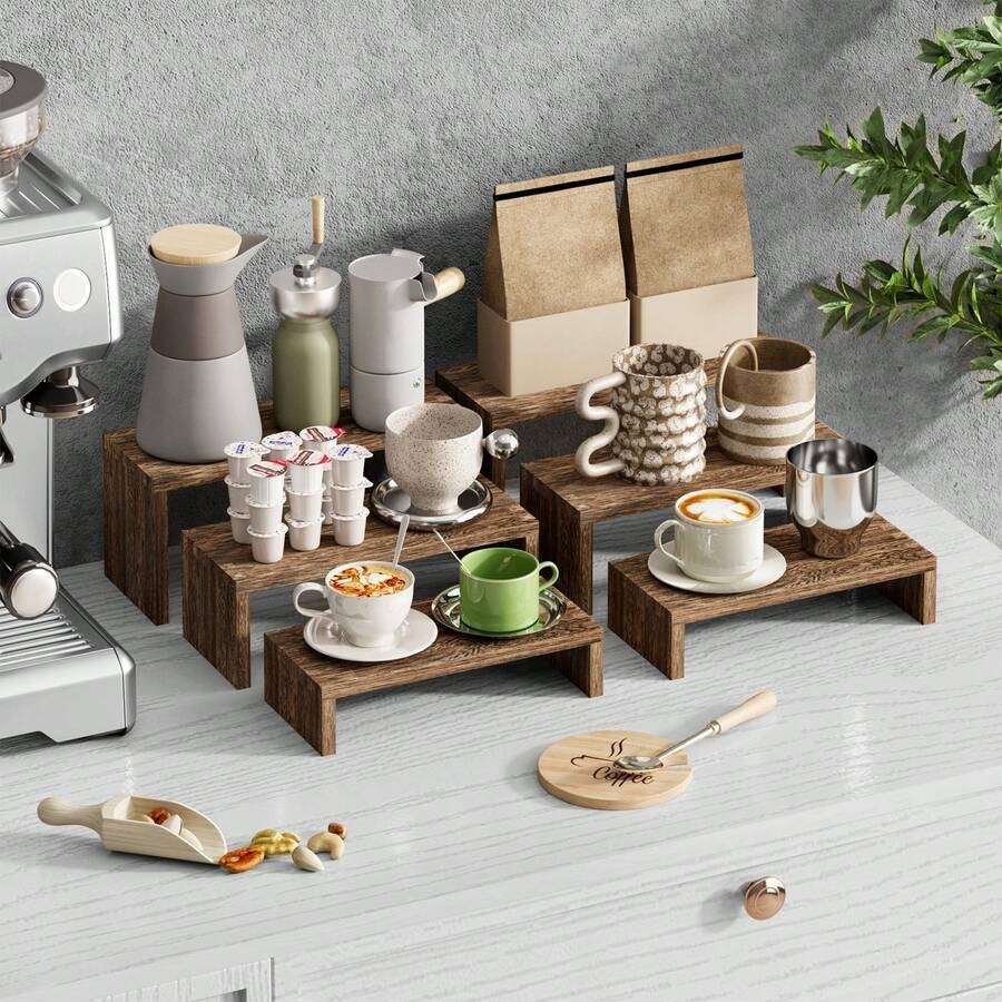 6pcs Display Wood Stand, Woode - огляд і ціна Cupcake Stand Tier