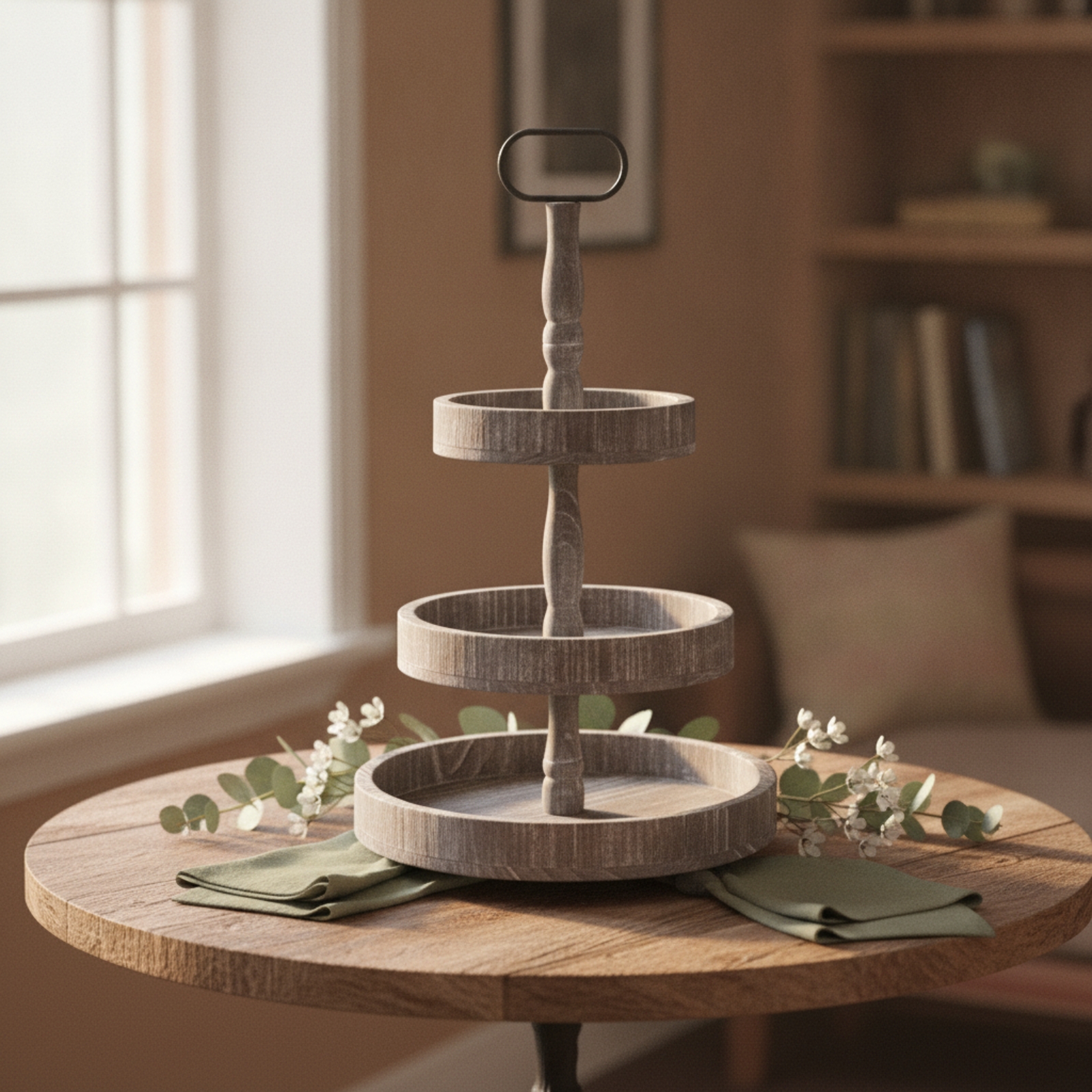 3-Tier Dessert Stand Rustic 3- - огляд і ціна Cupcake Stand Tier