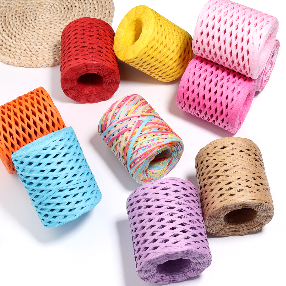 80-200M/Roll 4mm Colored Raffi - огляд і ціна Paper Straw Color