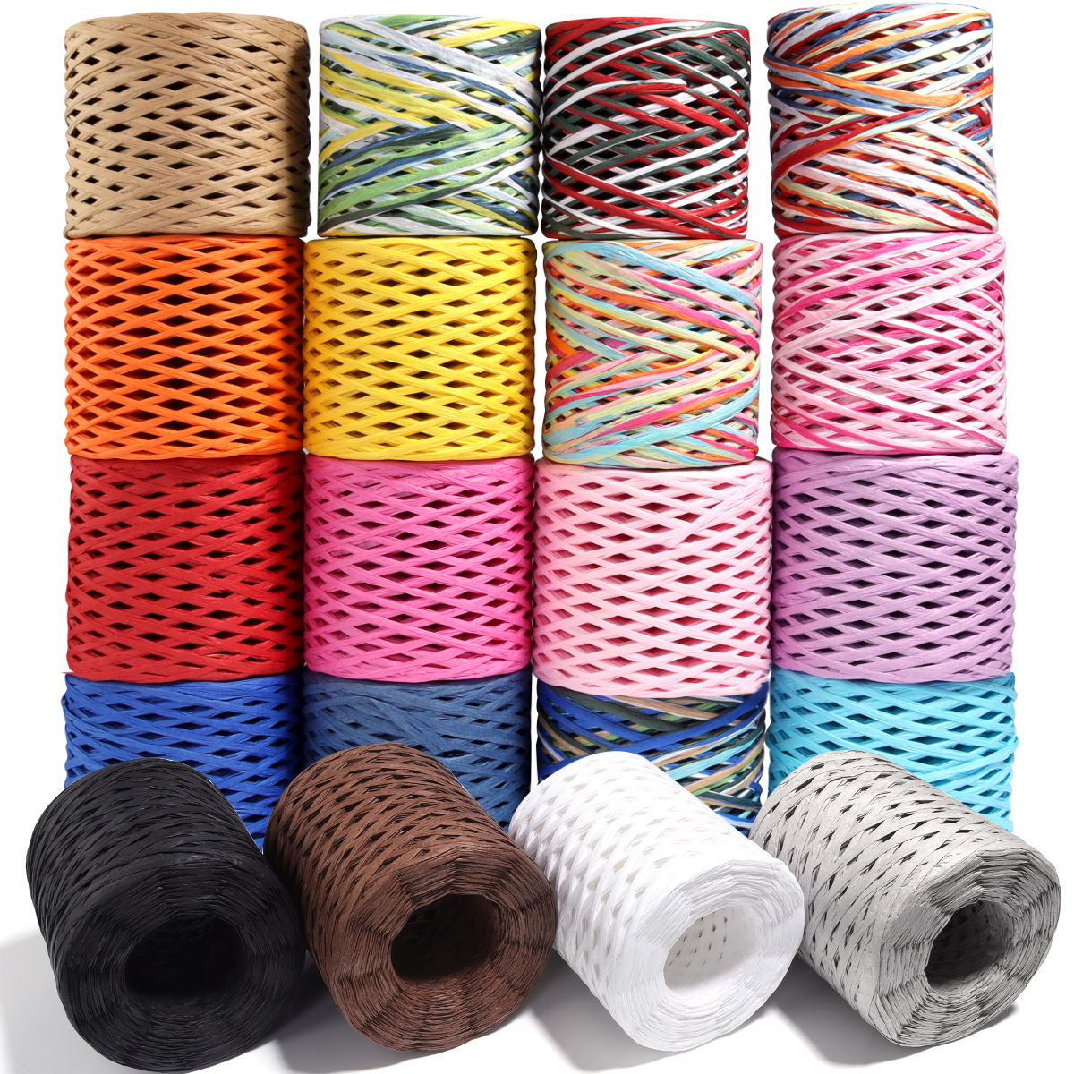 80-200M/Roll 4mm Colored Raffi - огляд і ціна Paper Straw Color
