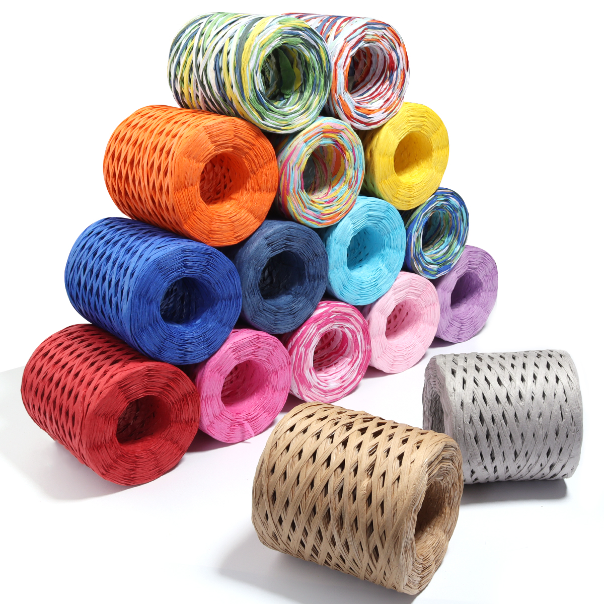 80-200M/Roll 4mm Colored Raffi - огляд і ціна Paper Straw Color